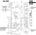 Врізний замок Mottura 84.785 Q D права, фото 2