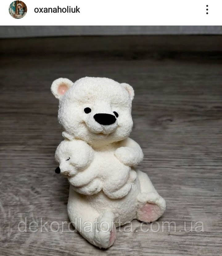 Силіконовий молд 3D Медвежата мама і малюк