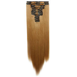 Штучне волосся на шпильках. Колір #06а Русявий натуральний. Набір пасом