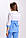 Блуза медична жіноча Роуз ELIT COTTON Білий/блакитний, фото 2