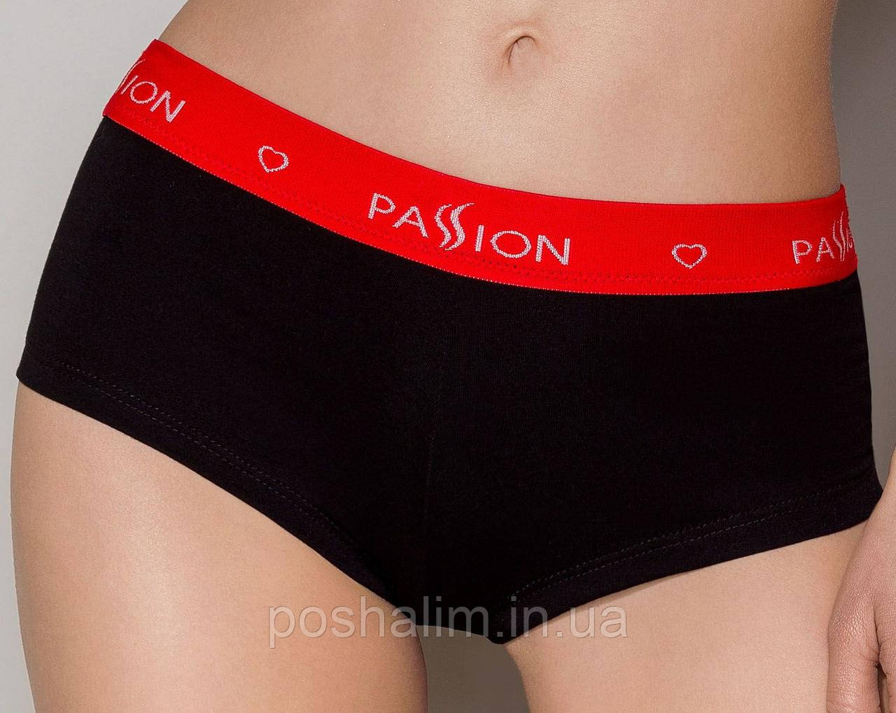Трусики-шортики жіночі Passion PS003 PANTIES black, size XL, фото 1