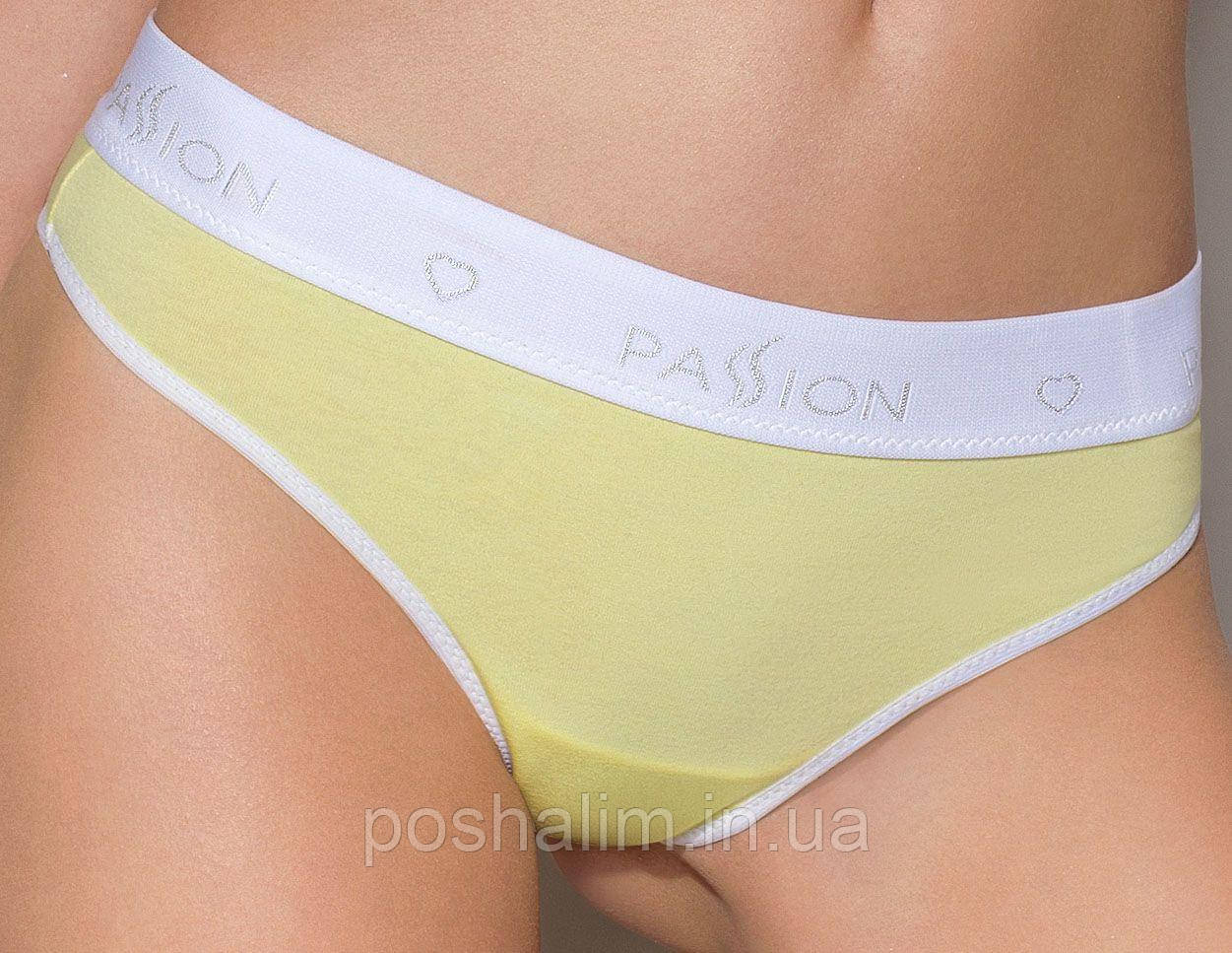 Трусики-стринги жіночі спортивні Passion PS007 PANTIES yellow, size M, фото 1