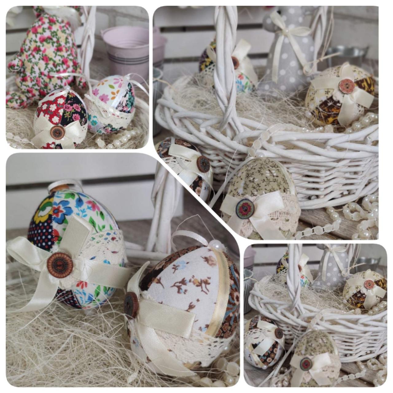 Яйце великоднє Пуговичка, Н-6-7 см, заготівка для віночка або підвіска для корзини, фото 1