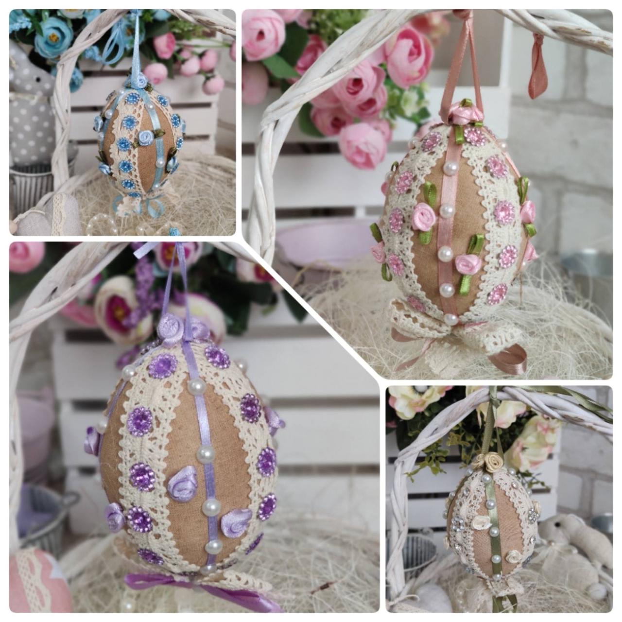 Яйце великоднє з мережкою, Н-8-9 см, заготівка для віночка або підвіска для корзини., фото 1