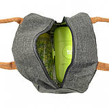 Темосумка для ланча (lunch bag) 5.5л Grey, овальна, фото 4