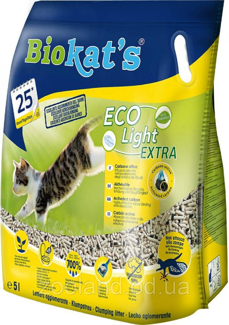 75.97 Biokat's Eco Light Extra Соєвий наповнювач із вугіллям, 5 л