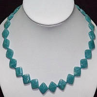 Намисто аквамарин низький, довжина 42 см, намистини ― 1,4х1,4 см 5_28_48