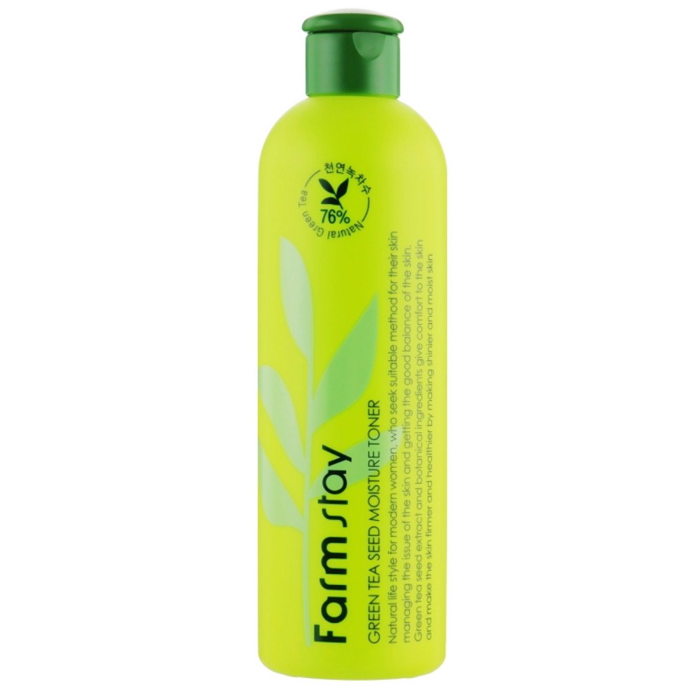 Зволожуючий тонер з екстрактом зеленого чаю FarmStay Green Tea Seed Moisture Toner 300 мл, фото 1