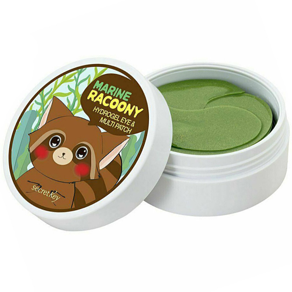 Мультифункціональні патчі з морським комплексом Secret Key Marine Racoony Hydrogel Eye & Multi Patch 60 шт, фото 1