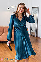 Симпатичное платье на запАх с люрексом для беременных и кормящих, размер XS, S, M, L L