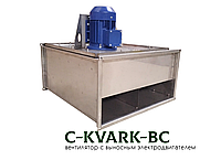 Вентилятор прямоугольный с выносным электродвигателем C-KVARK-BC-CR-40-20-20-2-380