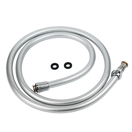 Шланг для душу 1/2" PVC 3-х шаровий сріблястий 150см TAU XB-0483 (9891661), фото 1