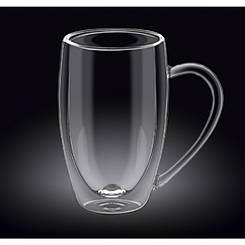 Термокружка Wilmax Thermo Glass з подвійним дном 400 мл 888741 / А
