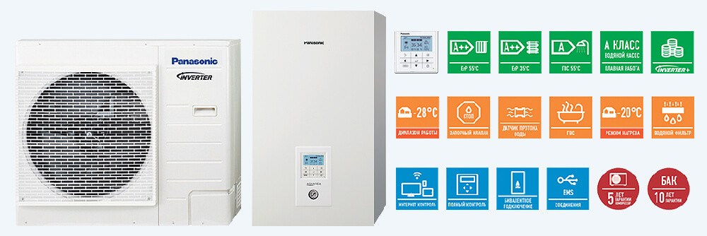 Тепловий насос Panasonic AQUAREA T-CAP KIT-WQC09H3E8 ( BI-BLOC 9 кВт 380 В)