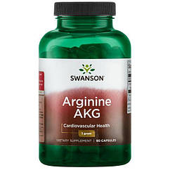 Swanson Arginine AKG 1000 mg, Аргінін (90 капс.)