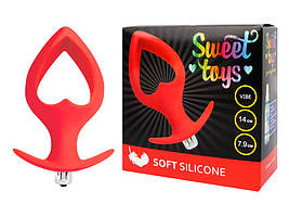 ВТУЛКА АНАЛЬНА З ВІБРАЦІЄЮ L 140 мм D 79 мм, колір червоний 