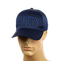 Летняя кепка "VLTN" Синий с синей вышивкой
