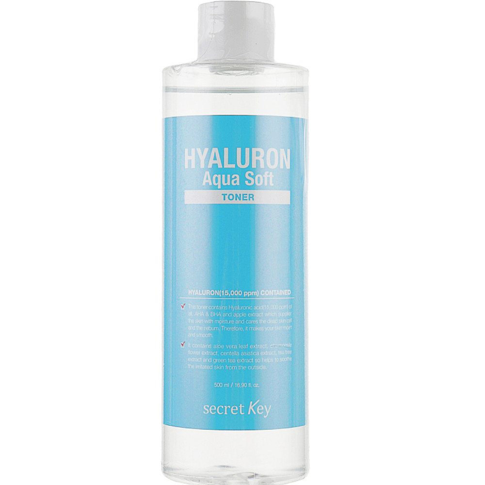 Гіалуроновий тонер для обличчя Secret Key Hyaluron Soft Micro-Peel Toner 500 мл (8809305995347), фото 1