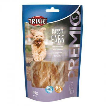 Ласощі Trixie Premio Кролячі вушка з курячим філе для собак,80 гр