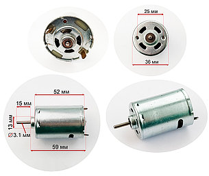 Кермовий редуктор дитячого електромобіля Bambi тип 22 540 6V 10200 rpm, фото 3