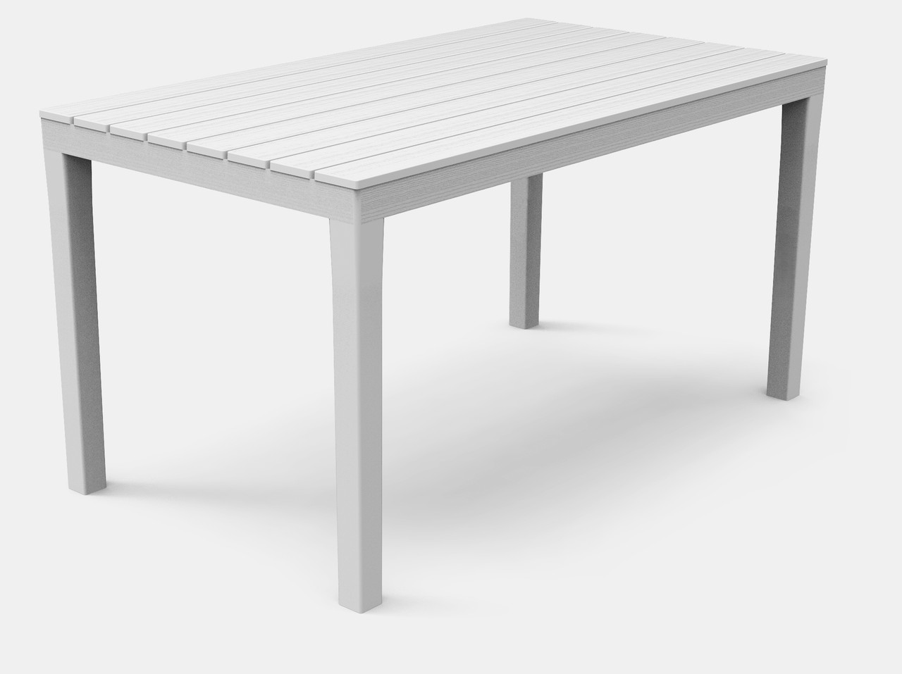 Стіл пластиковий SUMATRA білий 138x80x72 Італія