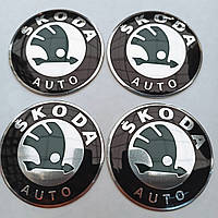 Наклейка опукла на ковпачок диска Skoda 75 мм