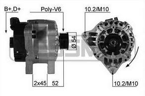 Генератор CITROEN BERLINGO, C15 , C5, EVASION, JUMPER, JUMPY, XANTIA, XSARA; PEUGEOT 206 , 306, 307, 406, 607,