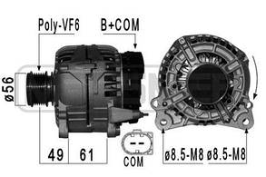 Генератор AUDI A1, A3, Q3, TT ; SEAT ALHAMBRA , ALTEA , IBIZA, LEON , TOLEDO ; SKODA FABIA, OCTAVIA,