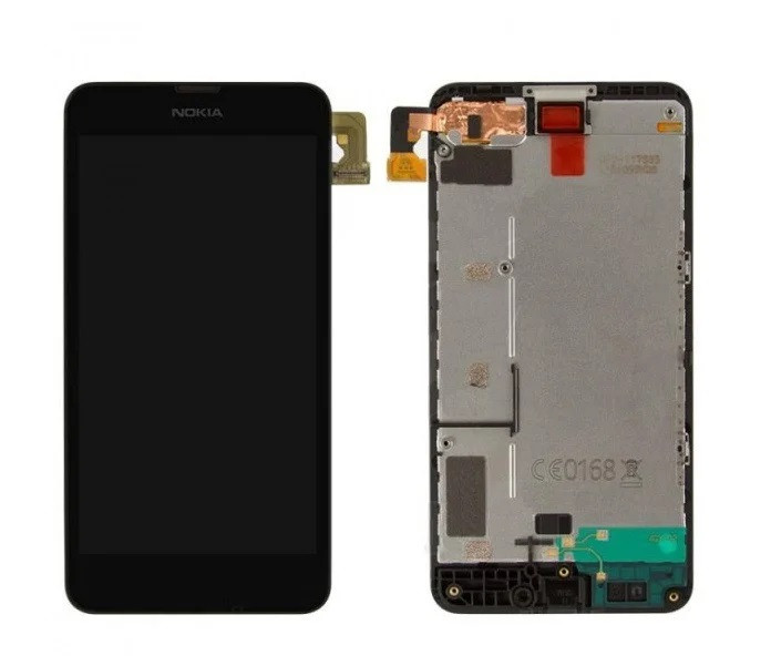 Дисплей для Nokia 630 | 635 | 636 | 638 Lumia з сенсорним склом в рамці (Чорний) Оригінал Китай, фото 1