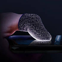 Напальчники ігрові для смартфона Smart Touch сірий синій, фото 4