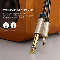 Аудіо кабель стерео HI-FI UGREEN AV127 AUX 3.5mm - 6.3mm Male, TRS, 1 / 4-1 / 8 дюйма 1 метр, фото 6