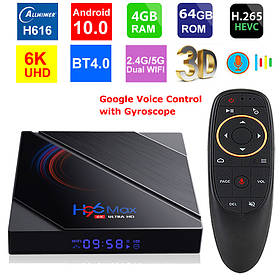 Смарт ТБ-приставка H96 Max 4gb/32gb 6K Ultra HD SmartTV Андроїд Android TV box + пульт Air Mouse G20