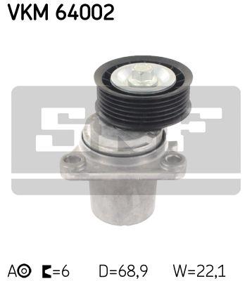 Натяжний ролик ременя MAZDA 3, 6, CX-7, МХ-5. SKF. VKM 64002