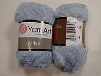Пряжа Минк (Mink) YarnArt, цвет голубой 351, 1 моток 50г
