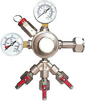 Редуктор пивной углекислотный первичный, 3 выхода, для розлива пива Micro Matic, Дания