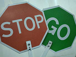 Ручний дорожній знак STOP - GO
