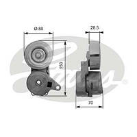 Натяжной ролик ремня MITSUBISHI ECLIPSE, GALANT, GRANDIS, LANCER, OUTLANDER. Gates. T38413