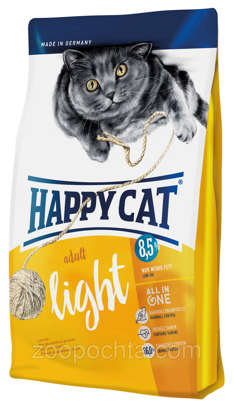 Сухий корм Happy Cat Adult Light для дорослих котів з надмірною вагою, 10КГ, фото 1