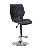 Барный стул Тони TONI BAR CH - BASE черная экокожа, стул для визажа