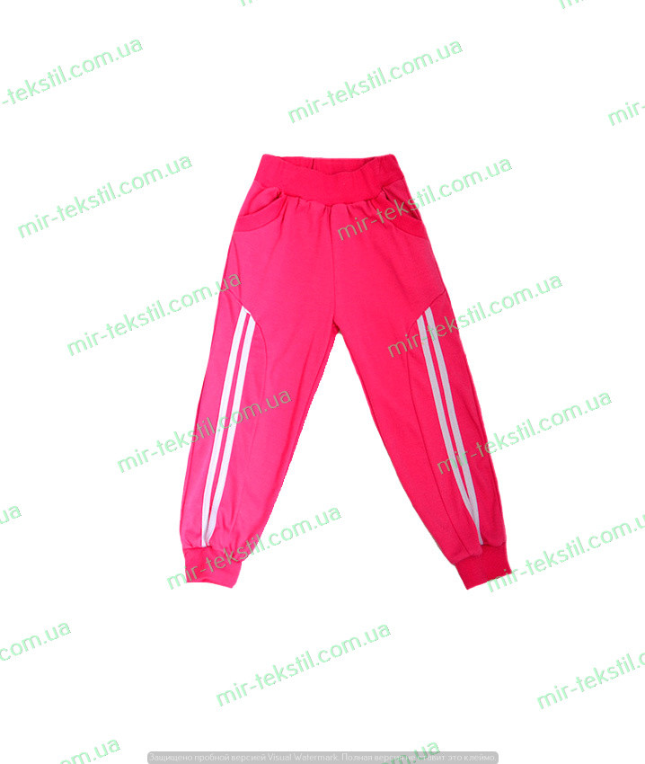 Рожеві дитячі штани з кишенями, трикотажні спортивні штани для дівчинки