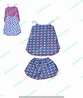 Хлопковая пижама для девочки, летний домашний комплект шорты и майка детский