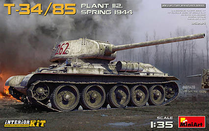 Т-34/85 обр. 1945, завод № 112. Збірна модель в масштабі 1/35. MINIART 37091, фото 2