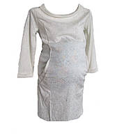 Белое платье женское для беременных с карманами рукав три четверти