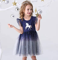 Детское нарядное вечернее платье для девочки Пони Единорог Луна My Little Pony р. 104, 110, 116, 122