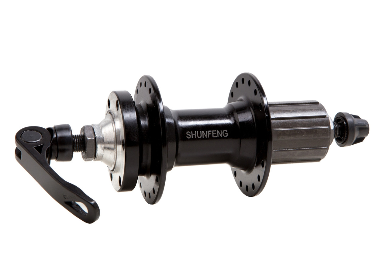 Втулка задня SHUNFENG SF-A217R 36H під диск, на касету 8-9-10 чорний (HUBR-Al-035), фото 1