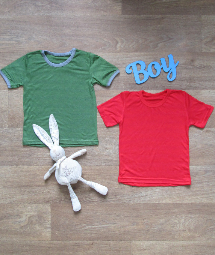 Однотонна дитяча футболка, трикотажні футболки для дітей