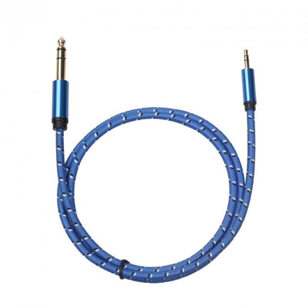 Аудіокабель для музичного обладнання Alitek TRS 3.5 мм — 6.3 мм Blue, 1 м