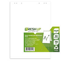 Блок для фліпчарта 20л 640*900 мм 70 г/м2 білий в пакеті Fresh Up