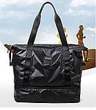 Сумка велика спортивна водонепроникна чорна, фото 2