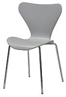 Стілець Max (Макс) Metal-2 сірий на хромованих ногах штабельована, дизайн Arne Jacobsen Series 7 chair